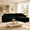 Black, variant on 94.5" Cloud Modular Sectional Sofa Couch with Reversible Chaise, Oversized L-Shaped Corduroy Couch, Deep Seat 4-Seat Compressed Sofa for Living Room, No Assembly Required, Gray