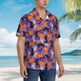 thumbnail image 3 of Fuzoiu Halloween Black Cats Print Hawaiian Shirt for Men, Summer Beach Casual Short Sleeve Button Down Shirts, Men’s Beach Summer Shirts with Pocket,Large, 3 of 7