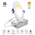 thumbnail image 5 of YUURTA (10-Pack) 4 Inch 9W Ceiling Recessed LED Downlight (Canless Pot Light) 5CCT Color Selectable 2700K/3000K/3500K/4000K/5000K Dimmable 750Lm 120V, 5 of 5