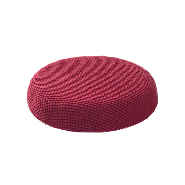 Matsuzay Fundas de asiento para cojines redondos, impermeabilización para pinzas, respaldo, banda elástica, cojines para taburete, color rojo Type3 NO3