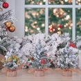 thumbnail image 3 of 3PCS Mini Desktop Christmas Decorated Tree Artificial Desktop, 3 of 5