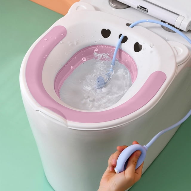 Sitz Bath Nursing Basin Tub Sitz Bath Kit Sitz Bath For Toilet Seat Collapsibles Easy To Store Flusher Hose Wide Seat Deepers Bowl
