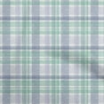 thumbnail image 1 of oneOone Silk Tabby Blue Fabric Check Craft Projects Decor Fabric Printed By The Yard 42 Inch Wide, 1 of 4