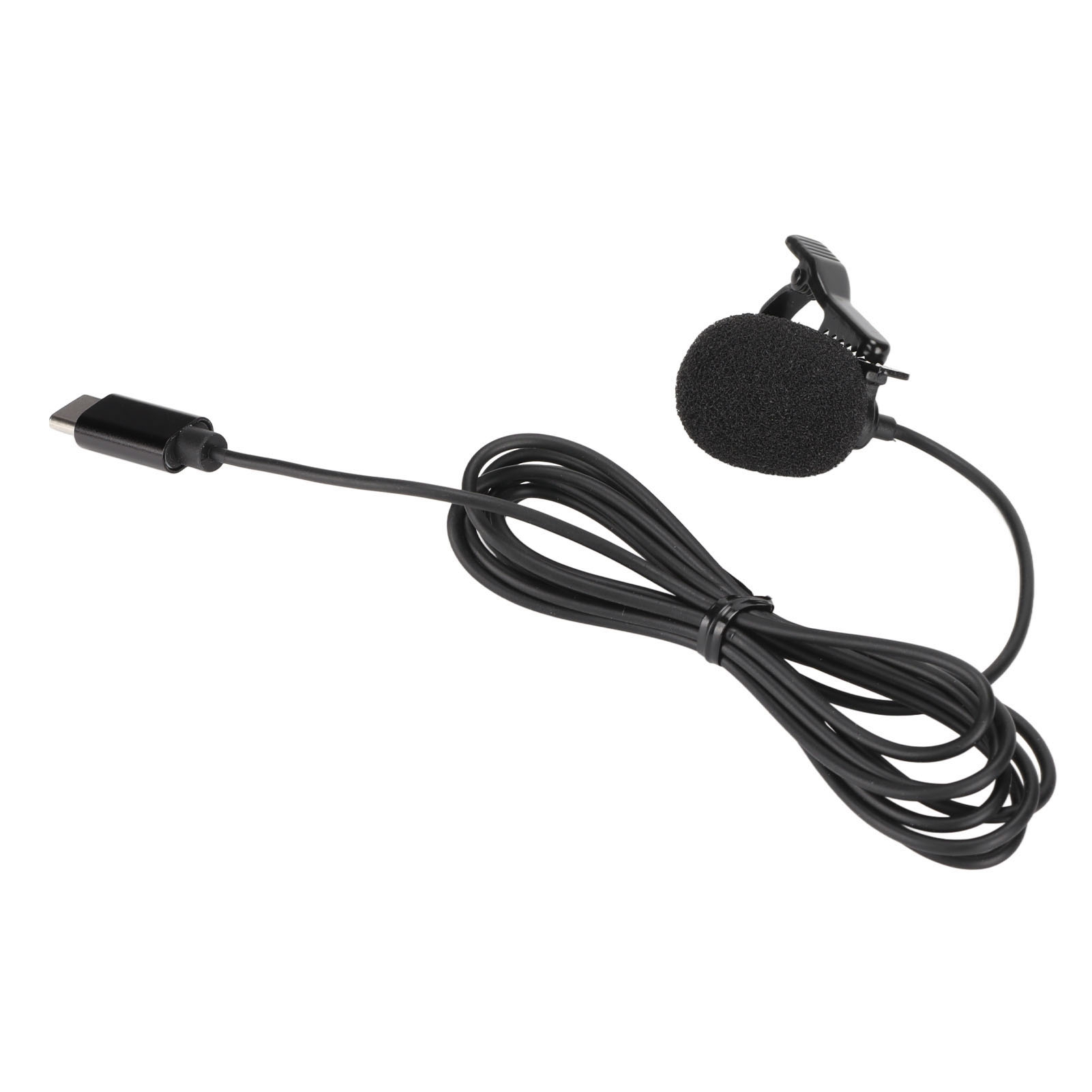 Micrófono de solapa tipo C NFTIGB con cancelación inteligente de ruido, con cable para grabación (59 pulgadas / 150 cm) 2