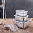 thumbnail image 2 of LAFGUR Storage Box, Stainless Steel Containers, Food Container, Restaurant For Travel Easy To Store Canteen, 2 of 8
