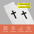 thumbnail image 4 of Faith Cross Black Crew Socks, 4 of 7
