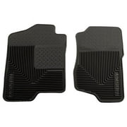 Husky Liners by Realtruck Heavy Duty Floor Mats | Fits 2007-2014 Cadillac Escalade, 2007-2013 Avalanche/Silverado 1500, 2007-2014 Silverado 2500/3500 , | Front Row, 2-pc Black-51181