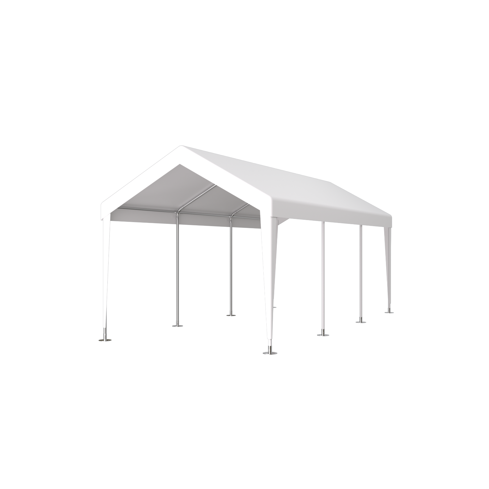 Miekor Furniture Carport 12' x 20' Portable Garage, Heavy Duty Car Port Canopy with 2 Roll-up Doors & 4 Ventilated Windows for Car, Truck, Boat, Garden Tools,white 19272