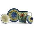 thumbnail image 2 of Polish Pottery Brewing Mug 10 oz Polmedia Butterfly Holly Theme UNIKAT Hand Painted in Boleslawiec, Poland + Certificate of Authenticity, 2 of 6