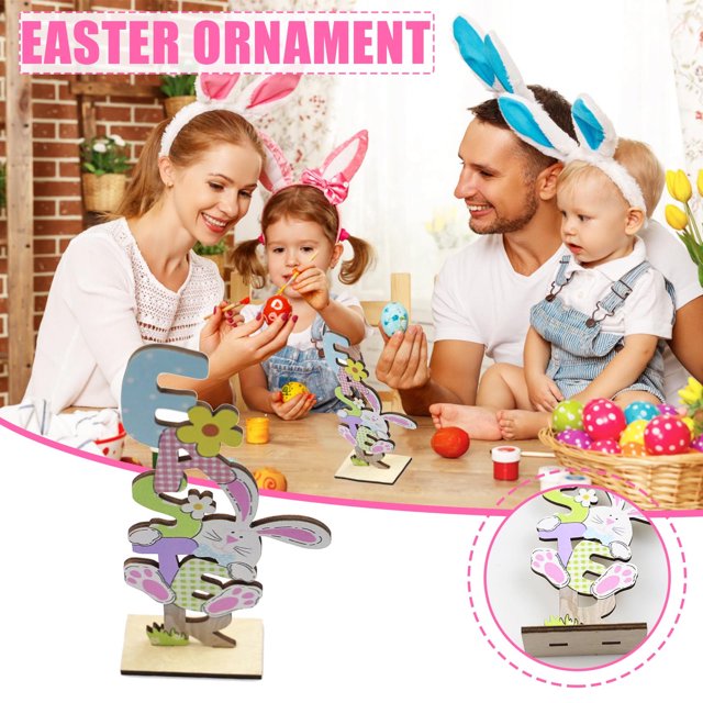 Easter Wooden Decorations Easter Wooden Party Scene Layout Decoration