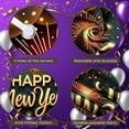 thumbnail image 4 of Gold Lettering Happy New Year Banner Firework Design New Year Display Balloon Decor Black Background Festive Backdrop for New Year Party Holiday Celebration Family Gathering, 4 of 9