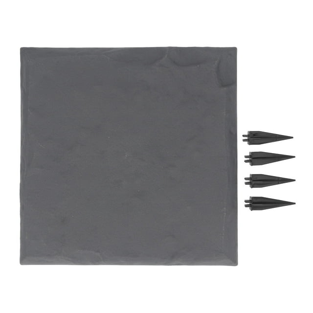4 Pcs Pierres de Marche Robustes, Blocs de Marche en Résines de Polypropylène Résistants aux Intempéries pour Décoration de Jardin avec Piquets de Sol pour Allée de Pelouse, Pelouse, Cour, Maison
