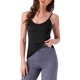 thumbnail image 1 of Camiseta sin mangas de mujer Inspire Chic, con escote en V, tirantes de espagueti, tops de pijama, talla XS, color negro, 1 of 6