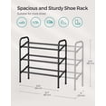 thumbnail image 4 of Zapatero SONGMICS, expandible, de 3 niveles, para 20 pares, color negro, 4 of 7