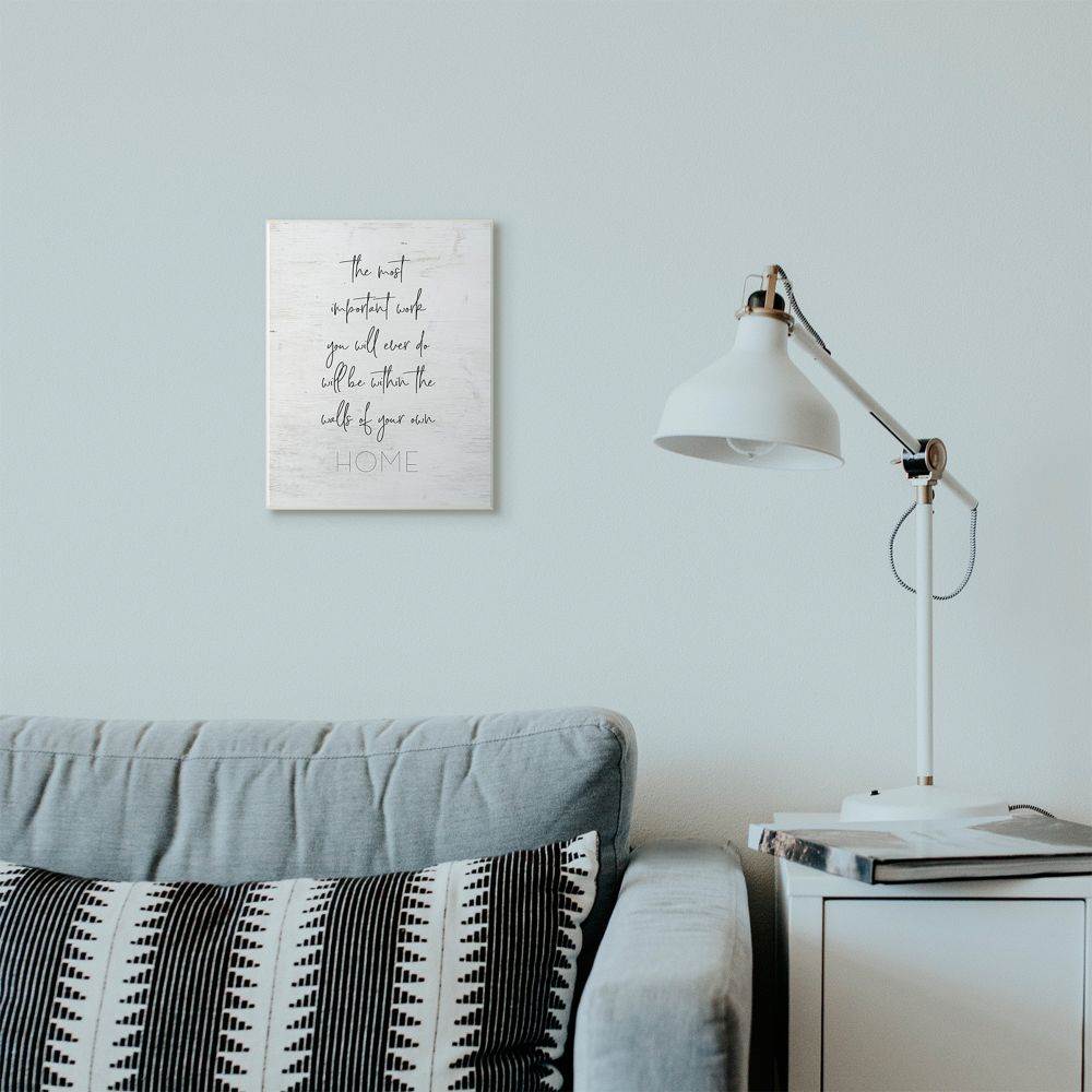 Stupell Industries Walls Of Your Home Family Inspirational Word On Wood Texture Design Wall Plaque Art by Lettered and Lined