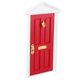 thumbnail image 1 of Puerta de la casa de mu?ecas, 1:12 Miniaturas de la casa de mu?ecas Puerta de Madera Colorido DIY Metal Madera Juguetes de casa de mu?ecas Hecho a Mano 3D Mini mu?ecas Muebles(Rojo) Unbranded YX02792-04, 1 of 7