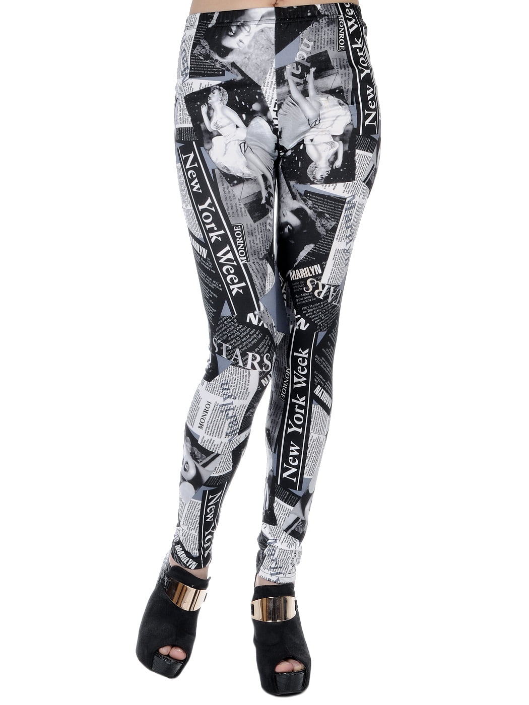 AnnaKaci Womens Leggings Marilyn Monroe Inspire New York Week Printed