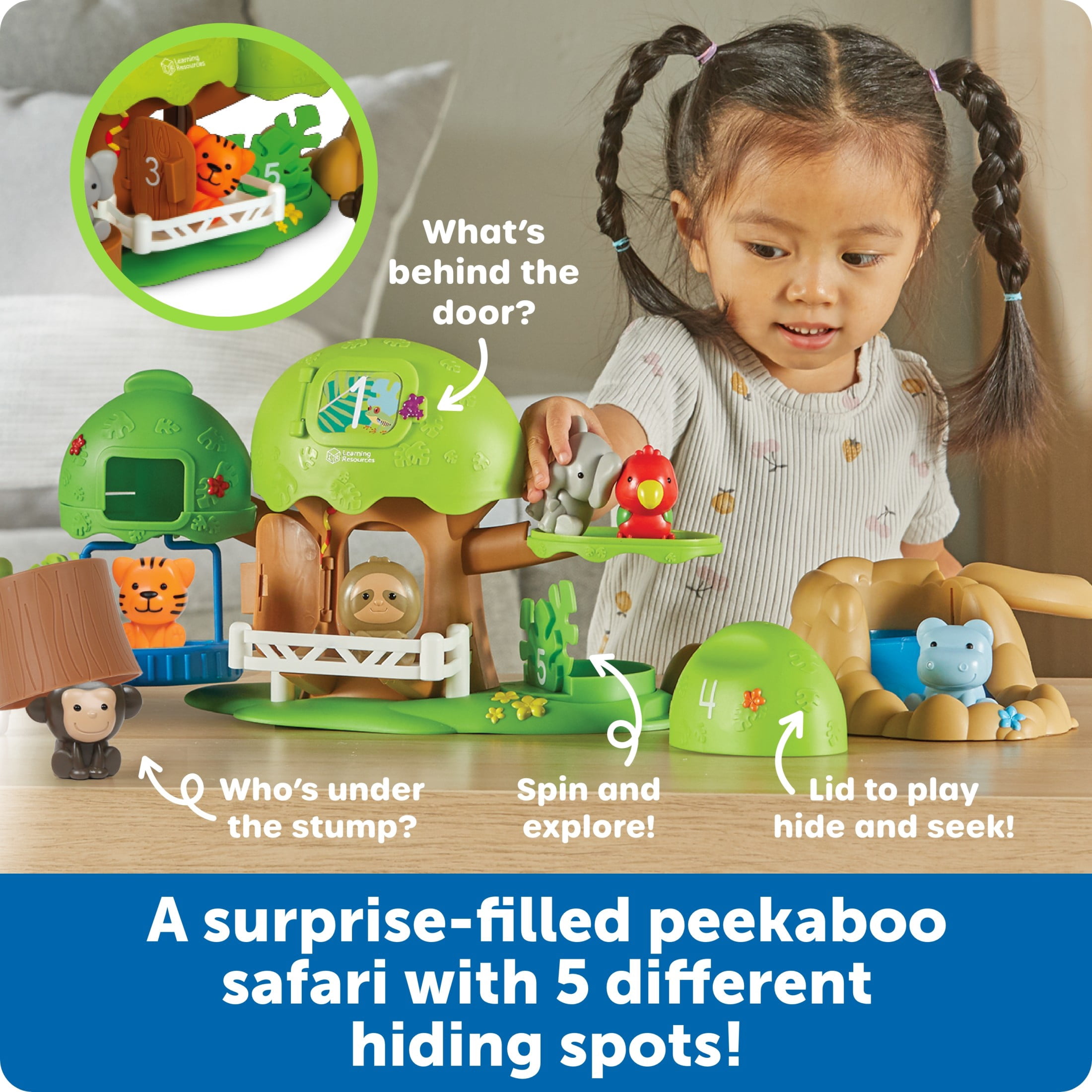 Learning Resources Peeksville Learning Jungle Playset, Fine Motor