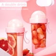 thumbnail image 2 of Tmvgtek Botella De Agua Para Bebidas Y Deportes Al Aire Libre Con Taza De Pajita Doble De 420 Ml (Rosa) Tmvgtek Para estrenar, 2 of 9