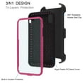 thumbnail image 2 of Windrew iPhone XR 6.1 inch 2018 case, Heavy Duty Shockproof Rugged Hybrid Housing with Rotating Belt Clip and Bracket (Pink), 2 of 8