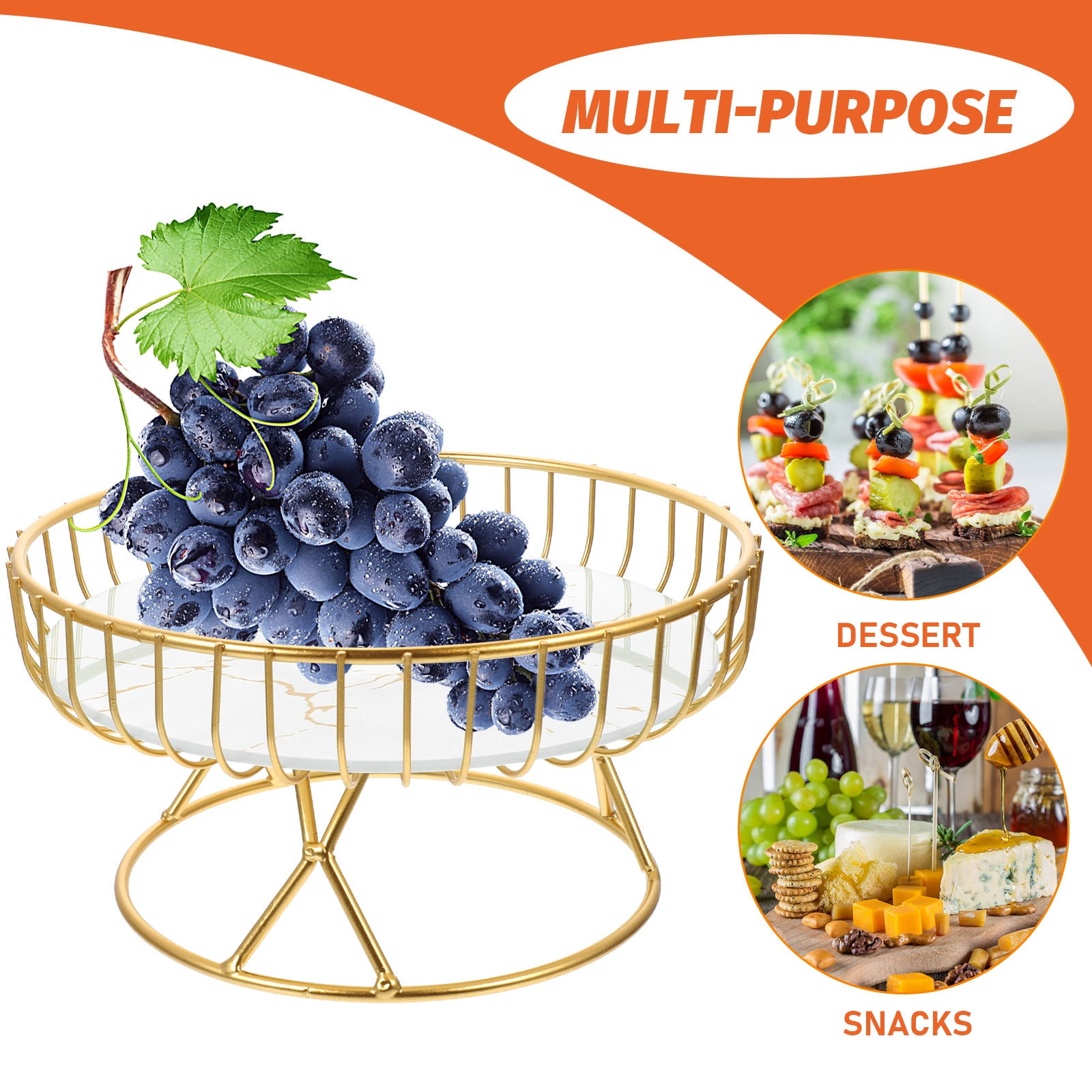HINTRMENT Basket Tray Multi-Functional Basket Metal 1Pcs