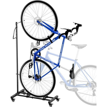 Sttoraboks Vertical & Horizontal Adjustable Height Bike Storage Rack Black White Blue