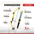 thumbnail image 3 of Genesis Original Universal Compound Bow and Arrow Kit,Left Hand,Yellow, 3 of 11