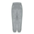 thumbnail image 4 of JJHGVB Flannel Pajama Pants Women Soft Pajama Pants for Women Lounge Pants Womens Fuzzy Pajama Pants Women Trendy Men's Fleece Pants Mens Fleece Pants Gray 3XL, 4 of 6