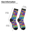 thumbnail image 2 of Fuzoiu Cassette Tapes Print Kids Socks For Boys Girls,Grip Crew Socks with Non Slip,Lightweight Stretch Crew Socks,Toddlers Crew Boot Socks, 2 of 5