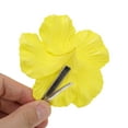 thumbnail image 4 of Unique Bargains 2 Pcs Hair Clip Grace Simulation Flower Duckbill Clip Yellow, 4 of 5