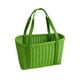 thumbnail image 3 of Cesta de ratán sintético, cesta tejida a mano, cesta de compra de gran capacidad, cesta de anidación Verde Grande, 3 of 9