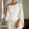 thumbnail image 2 of Ediodpoh Cardigan for Women Casual Long Sleeve Open Front Lightweight Knit Sweater Cover up for Daily Wear and Outfits White L, 2 of 6