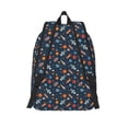 thumbnail image 2 of Hirioo Spaceships And Stars In Outer Space Canvas Backpack, Durable Travel Backpack with Multiple Compartments,Large Capacity, Backpack for School, Hiking, Work, 2 of 7