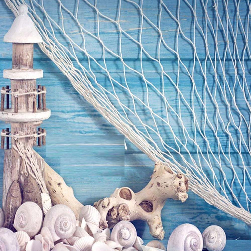 Decorative Fish Net, Fishing Net Decor, 79 x 59inch Ocean Pirate Beach  Theme Party Home Decorations, Mediterranean Style Decor Nautical Decorative  Fish Net with Sea Shells, Color Beige : : Home