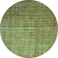 thumbnail image 1 of Ahgly Company Indoor Round Abstract Turquoise Blue Contemporary Area Rugs, 4' Round, 1 of 4
