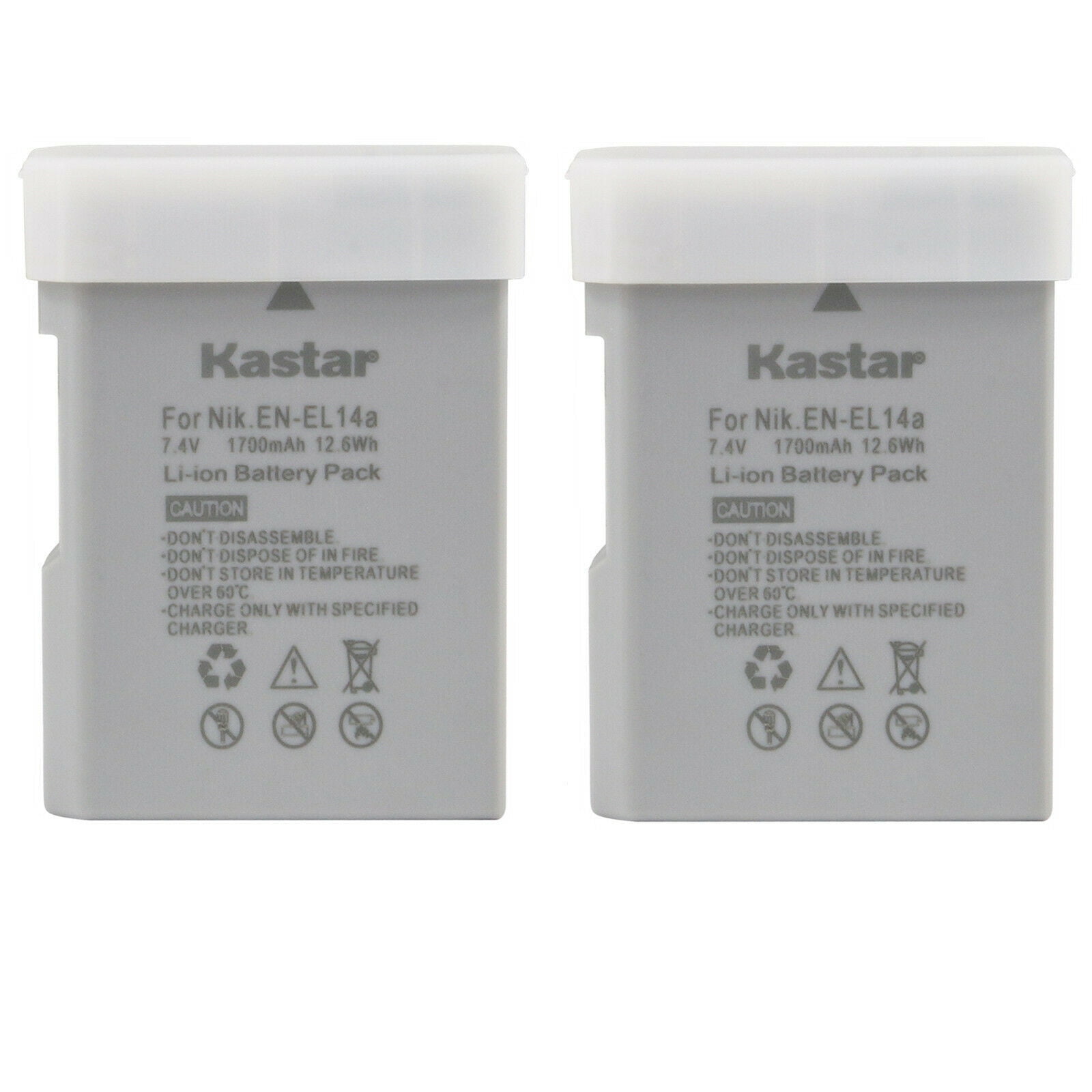 Kastar 2Pack ENEL14a Battery Replacement for Nikon D5100 DSLR Camera, D5200 DSLR Camera, D5300