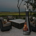 thumbnail image 5 of 50" Black Outdoor Metal Wood Burning Chimenea Patio Heater, 5 of 7