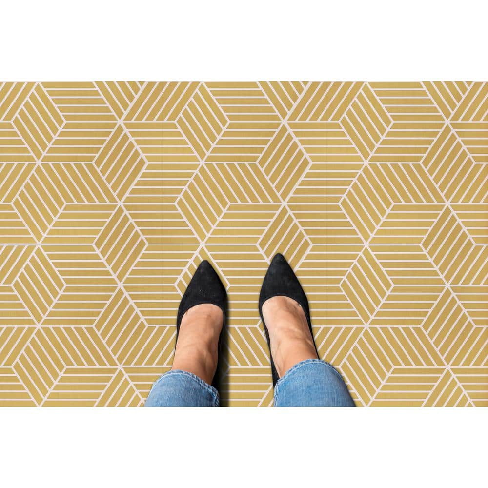 Depot Esh 12x12 Self Adhesive Vinyl Floor Tile - Latte - 20 Tiles/20 sq. ft.