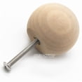 thumbnail image 3 of Weichuan Tiradores para cajones con bolas de madera sin terminar de 1-1/2 ", tiradores para gabinetes de cocina, muebles, aparadores, armarios, cajones, tiradores (paquete de 15), 3 of 4