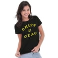 thumbnail image 3 of Chips and Guac Food Lover Workout Gym Womens Slim Fit Graphic Tee Brisco Brands L, 3 of 5