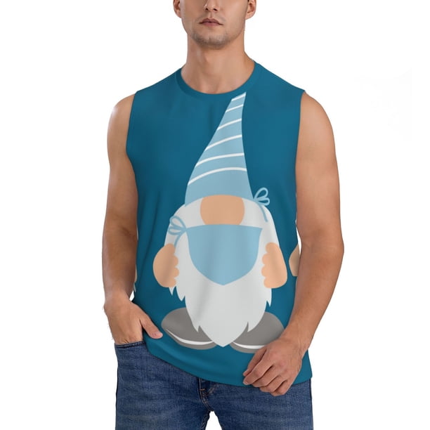 Balery Nurse Doctor Gnomes Camisetas sin mangas para hombre, absorbe la humedad y protege contra el mal olor.-XX-Large