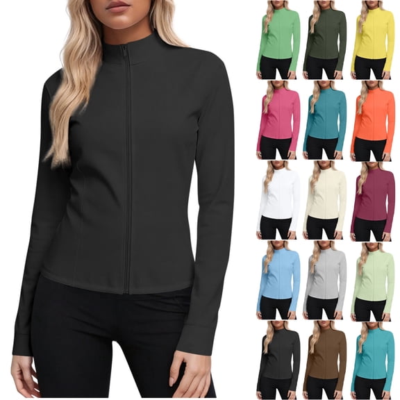 Women's Sun Protection Shirts Casual Long Sleeve Tunic Breathable Gym Workout Going Out Light Jackets Tee,Gifts for Mother/Her Black A S