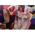 thumbnail image 5 of oneOone Cotton Silk Light Purple Fabric Abstract Comic Face Sewing Craft Projects Fabric Prints By Yard 42 Inch Wide, 5 of 5