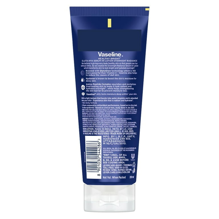 Vaseline Gluta-Hya Overnight Radiance, Serum-In-Lotion, Amino