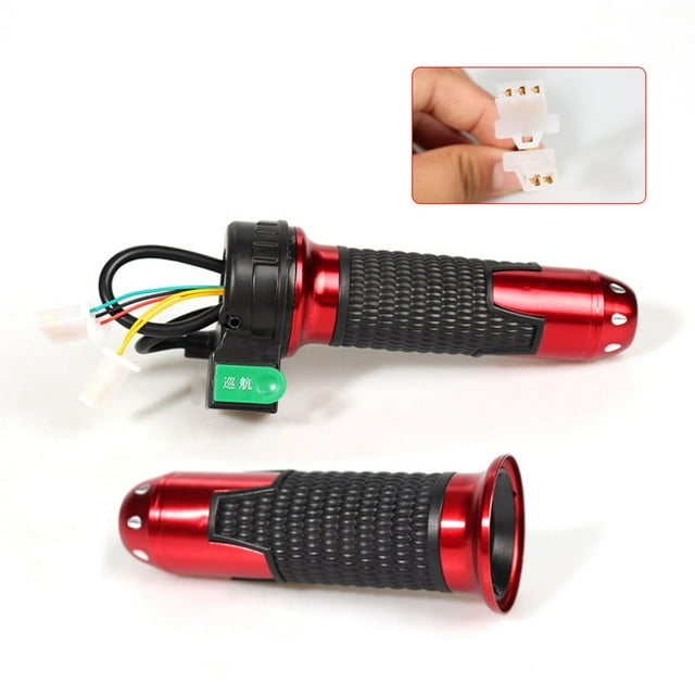 Electric Bicycle Throttle Twist-Throttle Aluminum Alloy Handle High/Medium/Low Speed/Forward/Reverse Practical Replace Parts