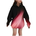 thumbnail image 2 of YUNAFFT Sweat à Capuche pour Filles Dégradé Imprimé Manches Longues avec Poches Style Décontracté, 2 of 5
