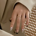 thumbnail image 6 of Flydeer Wedding Band for Women 925 Sterling Silver Engagement Stacking Ring for Her 5A CZ Gold Size 8, 6 of 9