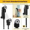 thumbnail image 6 of 17 Piece Angle Screwdriver Attachment, 105° Angle Screwdriver Cordless Screwdriver Attachment, Angle Screwdriver Kit with L Key, 3 Hex Shanks, Bit Holder Extension, Builder's Angle Drill Attachment, 6 of 7