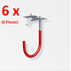 thumbnail image 1 of Gancho para Bicicleta alfer Acero galvanizado engomado rojo 6 x 4, 1 of 4