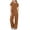 Brown, variant on Girls 2 Piece Outfits Short Sleeve Ruched Drawstring Crewneck Tops and Wide Leg Pants with Pockets Clothing Sets